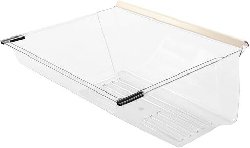 Kojem Crisper Drawer Bin Replacement for 2188664 WP2188664 Compatible with Whirlpool, Kenmore, Maytag, Kitchenaid Refrigerator Clear Crisper Pan (Bottom) W/White Handle in Saudi Arabia
