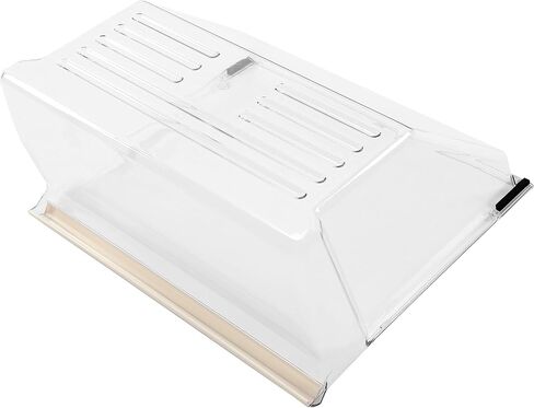 Kojem Crisper Drawer Bin Replacement for 2188664 WP2188664 Compatible with Whirlpool, Kenmore, Maytag, Kitchenaid Refrigerator Clear Crisper Pan (Bottom) W/White Handle in Saudi Arabia
