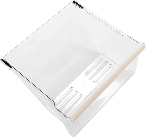 Kojem Crisper Drawer Bin Replacement for 2188664 WP2188664 Compatible with Whirlpool, Kenmore, Maytag, Kitchenaid Refrigerator Clear Crisper Pan (Bottom) W/White Handle in Saudi Arabia
