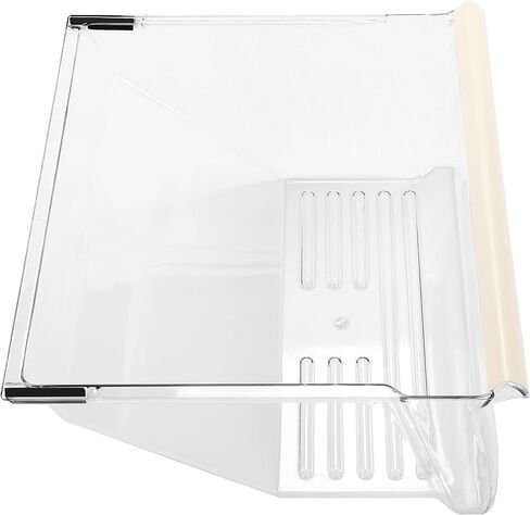 Kojem Crisper Drawer Bin Replacement for 2188664 WP2188664 Compatible with Whirlpool, Kenmore, Maytag, Kitchenaid Refrigerator Clear Crisper Pan (Bottom) W/White Handle in Saudi Arabia