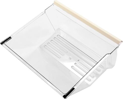 Kojem Crisper Drawer Bin Replacement for 2188664 WP2188664 Compatible with Whirlpool, Kenmore, Maytag, Kitchenaid Refrigerator Clear Crisper Pan (Bottom) W/White Handle in Saudi Arabia