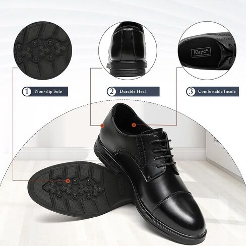 Kkyc Mens Shoes Classic Black Business Dress Shoes Comfortable Formal Wedding Shoes Non Slip Work Oxford Shoes in Saudi Arabia