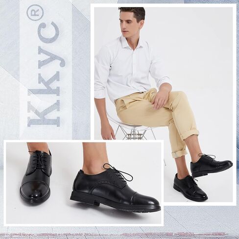 Kkyc Mens Shoes Classic Black Business Dress Shoes Comfortable Formal Wedding Shoes Non Slip Work Oxford Shoes in Saudi Arabia