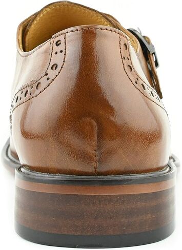 Asher Green AG119 - Men's Dress Shoes, Formal Mens Shoes - Genuine Leather Shoes for Men - Men's Wingtips - Triple Monk Strap Mens Shoes in Saudi Arabia