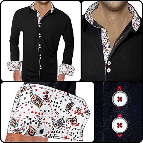 Playing Cards on Dress Shirts | Shirts with Playing Cards | Poker Dress Shirts | Poker Accent Shirts in Saudi Arabia