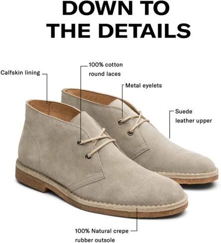 Blake McKay Toby Men's Casual Two Eyelet Desert Chukka Boots Handcrafted with Premium Soft Suede Upper and Durable Rubber Sole. in Saudi Arabia