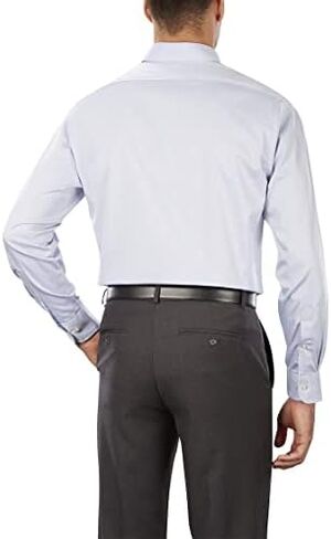 Van Heusen Men's Dress Shirt Regular Fit Pinpoint Solid in Saudi Arabia