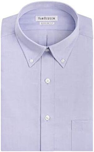 Van Heusen Men's Dress Shirt Regular Fit Pinpoint Solid in Saudi Arabia