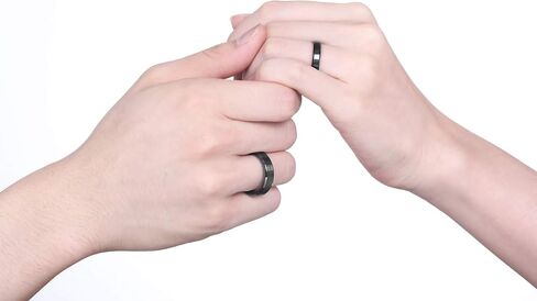 SOMEN TUNGSTEN 4mm 6mm 8mm Black Ceramic Rings Brushed Comfort Fit Wedding Band for Men Women Size 4-14 in Kuwait