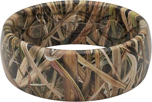 Groove Life Mossy Oak Blades and Breakup Country Camo Silicone Ring Loadout Breathable Rubber Wedding Rings for Men, Lifetime Coverage, Unique Design, Comfort Fit Ring - Size 11 in Saudi Arabia
