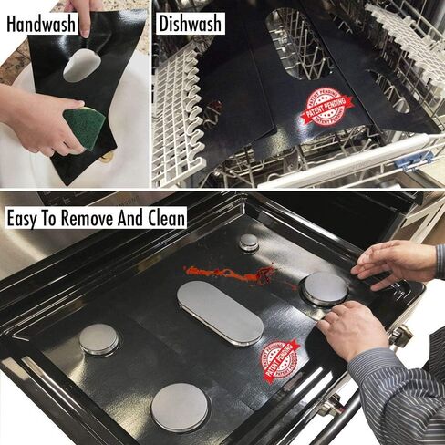 Stove Protector Liners Compatible with GE Stoves, GE Gas Ranges - Customized - Easy Cleaning Liners for GE Compatible Model PGB960EEJ3ES in Saudi Arabia