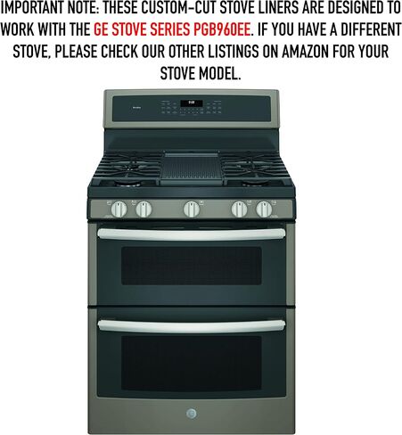 Stove Protector Liners Compatible with GE Stoves, GE Gas Ranges - Customized - Easy Cleaning Liners for GE Compatible Model PGB960EEJ3ES in Saudi Arabia