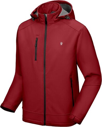Little Donkey Andy Men’s Softshell Jacket with Removable Hood, Fleece Lined and Water Repellent in Saudi Arabia