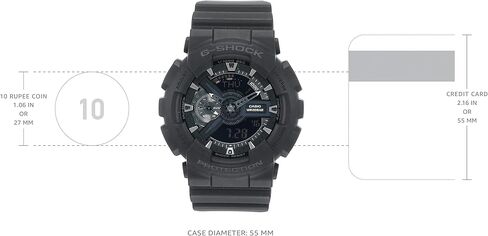 Casio G-Shock Ana-digi World Time Black Dial Men's watch #GA110-1B in Saudi Arabia