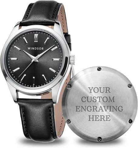 Engraved Watch for Men - Boyfriend Fiance Husband Gift Customized Personalized Watches for Men in Saudi Arabia