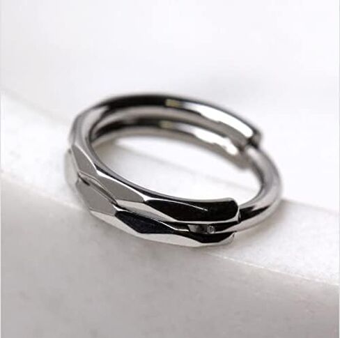 Amelia Fashion 16 Gauge Multi Faceted Prism Cut Seamless Clicker Ring 316L Surgical Steel in Saudi Arabia