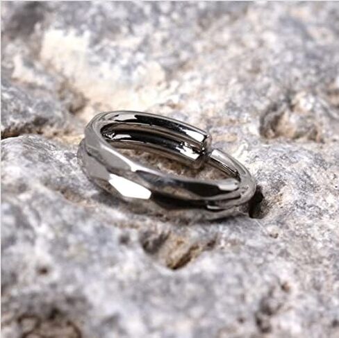 Amelia Fashion 16 Gauge Multi Faceted Prism Cut Seamless Clicker Ring 316L Surgical Steel in Saudi Arabia