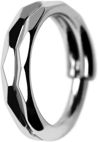 Amelia Fashion 16 Gauge Multi Faceted Prism Cut Seamless Clicker Ring 316L Surgical Steel in Saudi Arabia