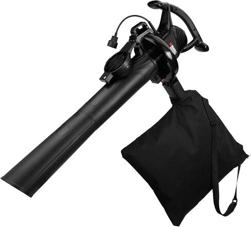 بلاك اند ديكر منفاخ أوراق الشجر الكهربائي 3 في 1، مكنسة أوراق الشجر، مولشر، 12 أمبير مع قفاز سهل الاستخدام لجميع الأغراض (BV3100 وBD505L) in Kuwait