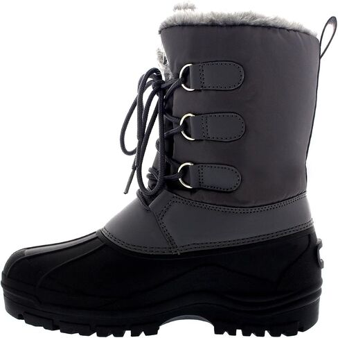 Polar Mens Muck Lace Up Short Nylon Winter Snow Rain Lace Up Casual Duck Boots in Saudi Arabia
