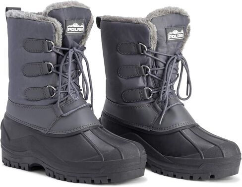 Polar Mens Muck Lace Up Short Nylon Winter Snow Rain Lace Up Casual Duck Boots in Saudi Arabia