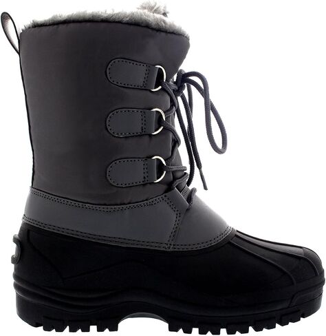 Polar Mens Muck Lace Up Short Nylon Winter Snow Rain Lace Up Casual Duck Boots in Saudi Arabia