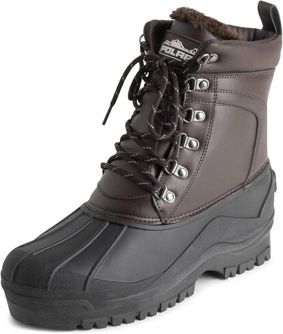 Polar Mens Muck Lace Up Short Nylon Winter Snow Rain Lace Up Casual Duck Boots in Saudi Arabia