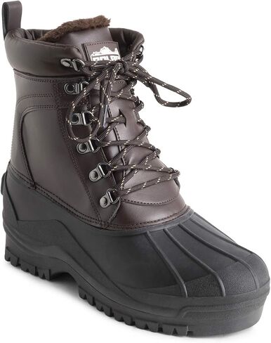 Polar Mens Muck Lace Up Short Nylon Winter Snow Rain Lace Up Casual Duck Boots in Saudi Arabia
