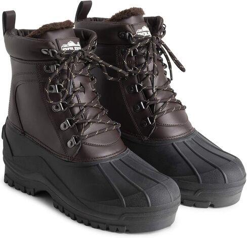 Polar Mens Muck Lace Up Short Nylon Winter Snow Rain Lace Up Casual Duck Boots in Saudi Arabia