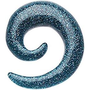 Covet Jewelry Glitter Shimmer Acrylic Ear Gauge Spiral Hanging Taper in Saudi Arabia