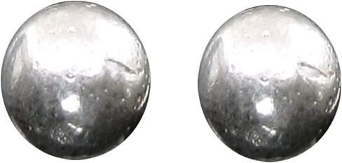 2pc Solid Pure Silver Full Round Balls chandi ki thos Goli 6.1mm in Saudi Arabia