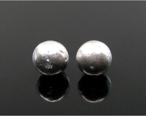 2pc Solid Pure Silver Full Round Balls chandi ki thos Goli 6.1mm in Saudi Arabia