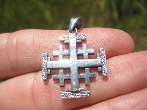 Himalayan Treasures 925 Sterling Silver Five fold Jerusalem Coat of Arms Cross A18 in Saudi Arabia