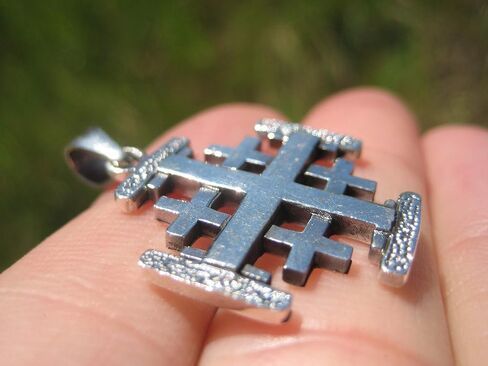 Himalayan Treasures 925 Sterling Silver Five fold Jerusalem Coat of Arms Cross A18 in Saudi Arabia