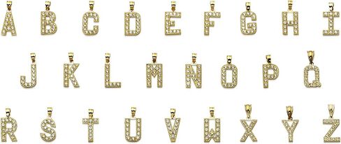 LoveBling 10k Yellow Gold Medium Block CZ Initial Charm (Availiable from A-Z) in Saudi Arabia
