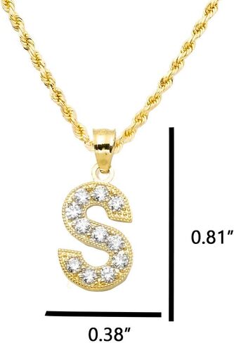 LoveBling 10k Yellow Gold Medium Block CZ Initial Charm (Availiable from A-Z) in Saudi Arabia
