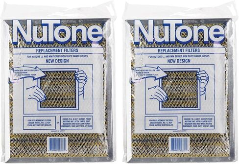 Broan Replacement Range Hood Filter Ducted 11-1/4"X8-1/2 X3/8", 1 Count (Pack of 2) in Saudi Arabia