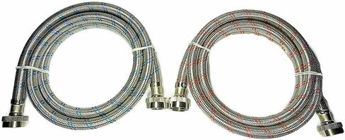 Tolxh Replacement Part NEW Pack of 2 Premium Stainless Steel Washing Machine Hoses in Saudi Arabia