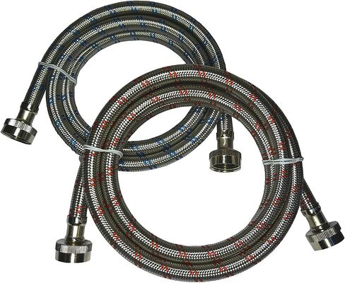 Tolxh Replacement Part NEW Pack of 2 Premium Stainless Steel Washing Machine Hoses in Saudi Arabia