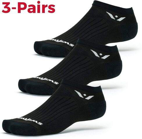 Swiftwick- ASPIRE (3 Pairs) No-Show Running Socks, Cycling Socks, Compression Fit in Saudi Arabia