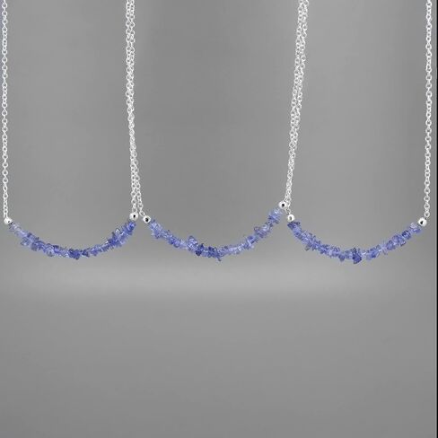 Gempires 7 Chakra Crystal Chips Necklace, Healing Stone Necklace, Meditation Necklace, Yoga Jewelry gifts for Women,18 inches Adjustable Silver Plated Chain in Saudi Arabia