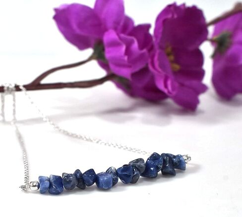 Gempires 7 Chakra Crystal Chips Necklace, Healing Stone Necklace, Meditation Necklace, Yoga Jewelry gifts for Women,18 inches Adjustable Silver Plated Chain in Saudi Arabia
