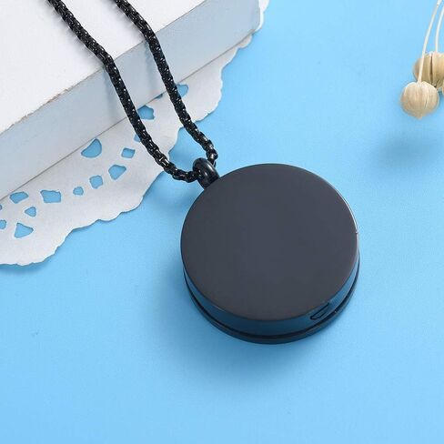 Oinsi Cremation Locket Necklace for Ashes of Loved One Carry Photo Glass Memorial Urn Jewelry 316L Stainless Steel Keepsake Gifts in Kuwait