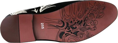Santimon Mens Loafers and Slip on Smoking Slipper Moccasins Embroidery Suede Casual Dress Shoes Black in Saudi Arabia