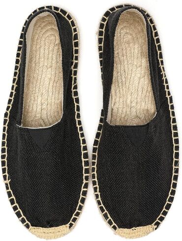 Mintzice Men's Solid Comfortable Slip on Canvas Espadrilles Flat in Kuwait