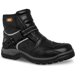 WORKLAND 77414 Motorcycle Boots Men - Leather Work Boots for Men - Biker Boots Touring, Sport - Botas para Motocicleta Hombre - Breathable with Protections - Rubber Sole Slip Resistant, Reflective