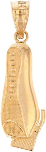 14k Yellow Gold Men's Electric Shaver Straight Edge Razor for Barber Pendant in Saudi Arabia