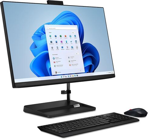 Lenovo IdeaCentre AIO 3-2022- All-in-One Desktop - 23.8" FHD Touch Display - HD 720p Camera - Windows 11 Home - 8GB Memory - 512GB Storage - AMD Ryzen 5 5625U - Black - Mouse & Keyboard Included in Saudi Arabia
