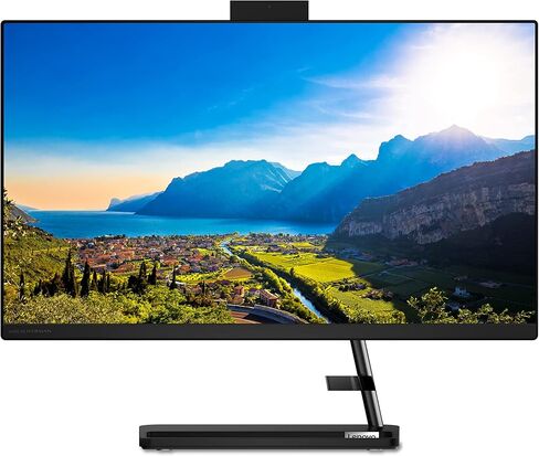 Lenovo IdeaCentre AIO 3-2022- All-in-One Desktop - 23.8" FHD Touch Display - HD 720p Camera - Windows 11 Home - 8GB Memory - 512GB Storage - AMD Ryzen 5 5625U - Black - Mouse & Keyboard Included in Saudi Arabia