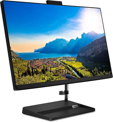 Lenovo IdeaCentre AIO 3-2022- All-in-One Desktop - 23.8" FHD Touch Display - HD 720p Camera - Windows 11 Home - 8GB Memory - 512GB Storage - AMD Ryzen 5 5625U - Black - Mouse & Keyboard Included in Saudi Arabia